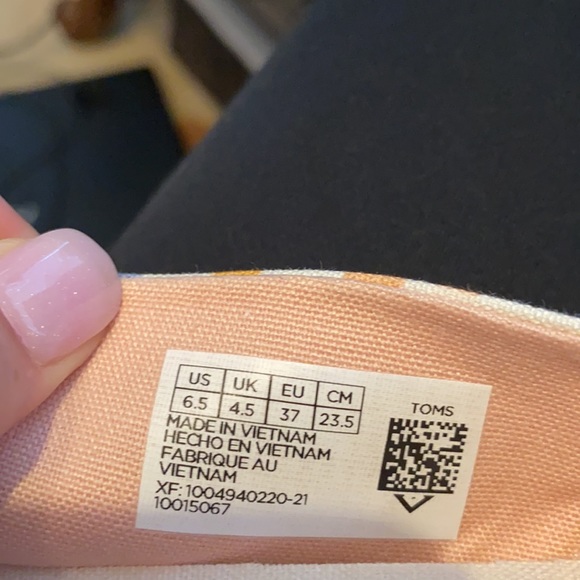 Tom’s Natural Floral Print 6.5 Good Condition - Picture 7 of 7